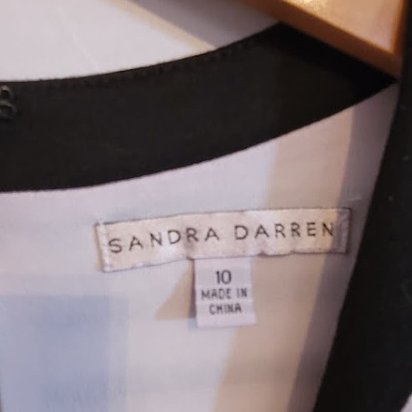 Sandra Darren- Black and white dress- size 10 - Picture 7 of 7